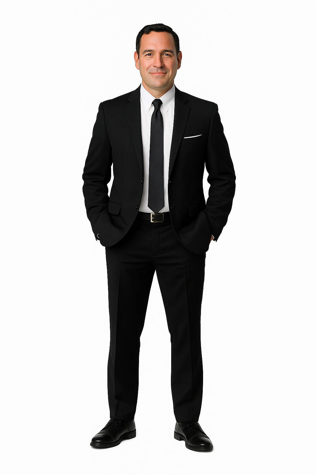 Professional chauffeur in a black suit – New York Limo Service for executive travel