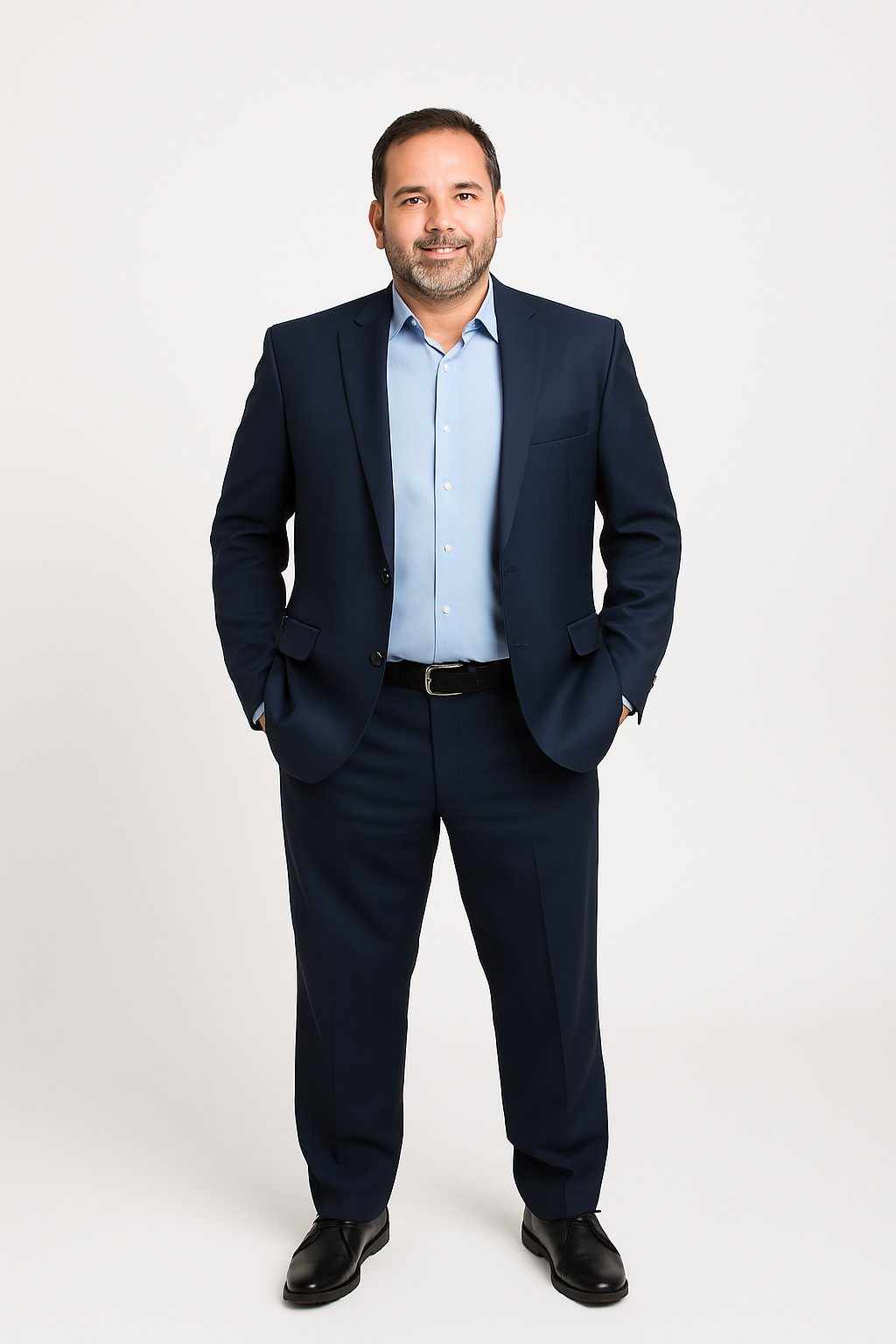 Business Class chauffeur for Global Limo Service – Puerto Rican man in modern suit